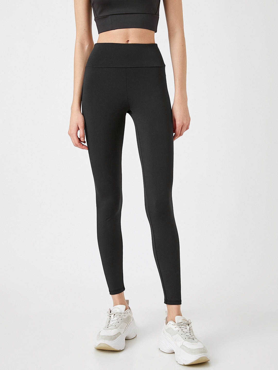 

Koton Women Black Solid High-Rise Tights