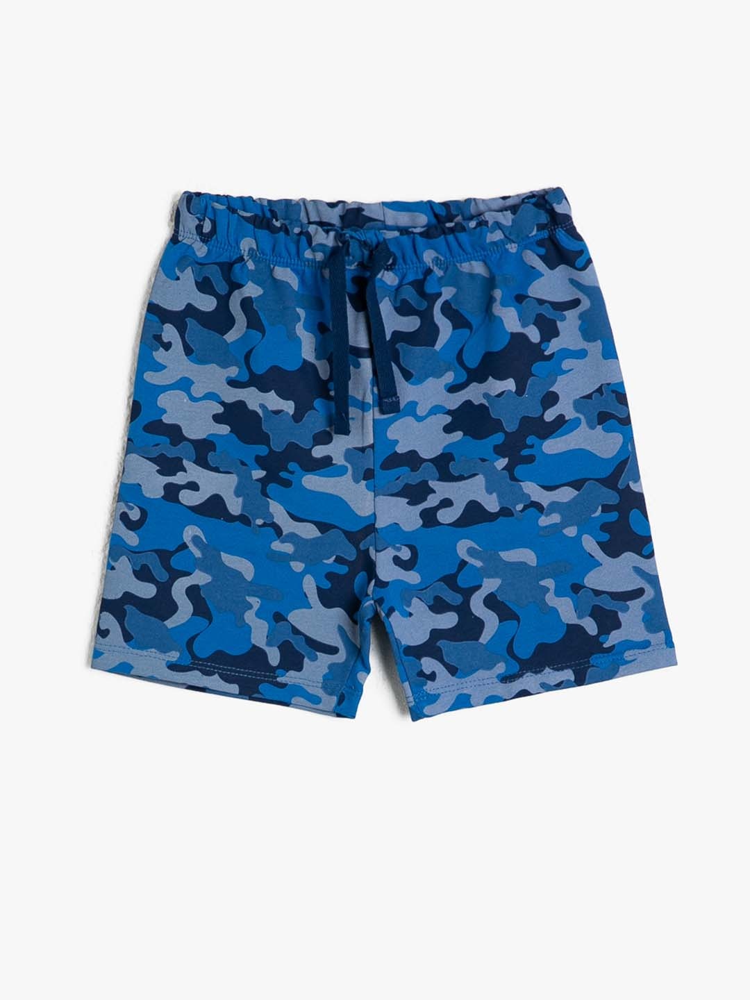 

Koton Boys Blue Pure Cotton Camouflage Printed Shorts