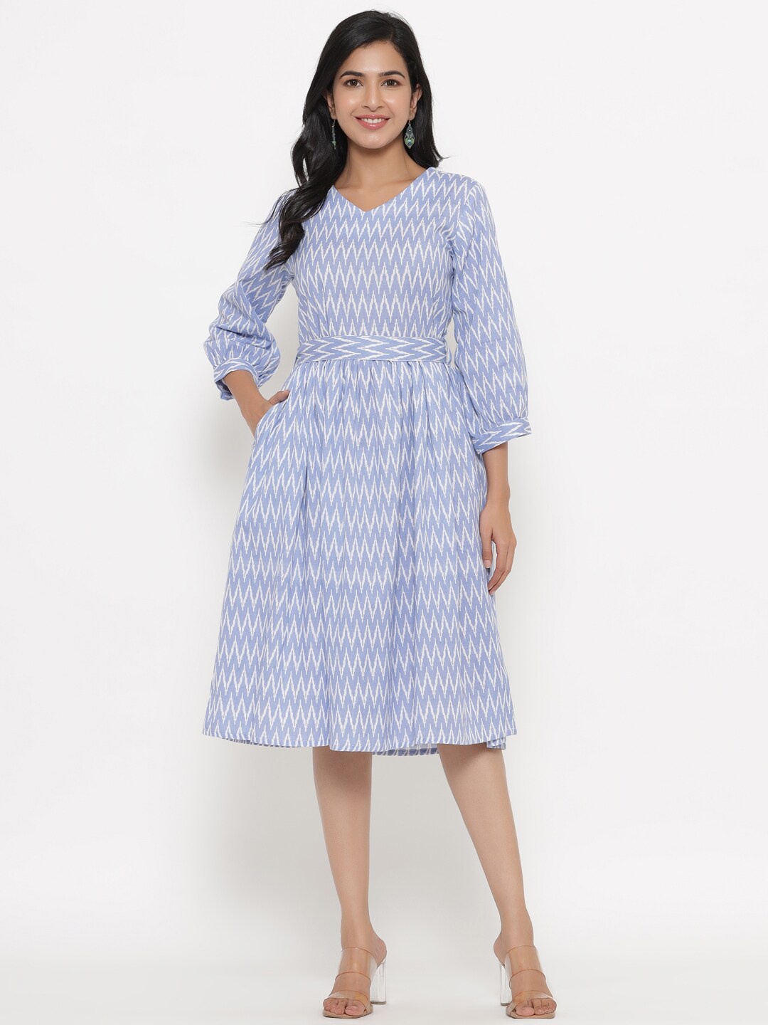 

Do Dhaage Blue Ethnic Motifs Dress