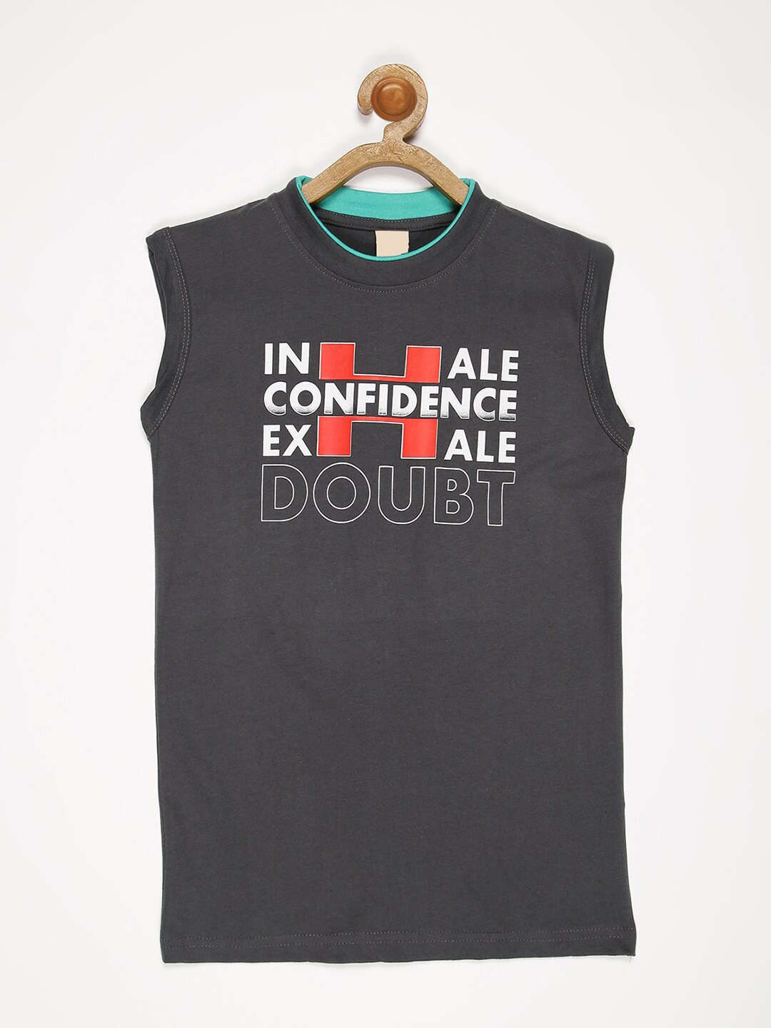 

V2 Value & Variety Boys Grey Typography Printed T-shirt