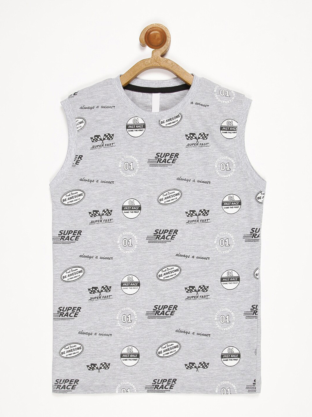 

V2 Value & Variety Boys Grey Printed T-shirt