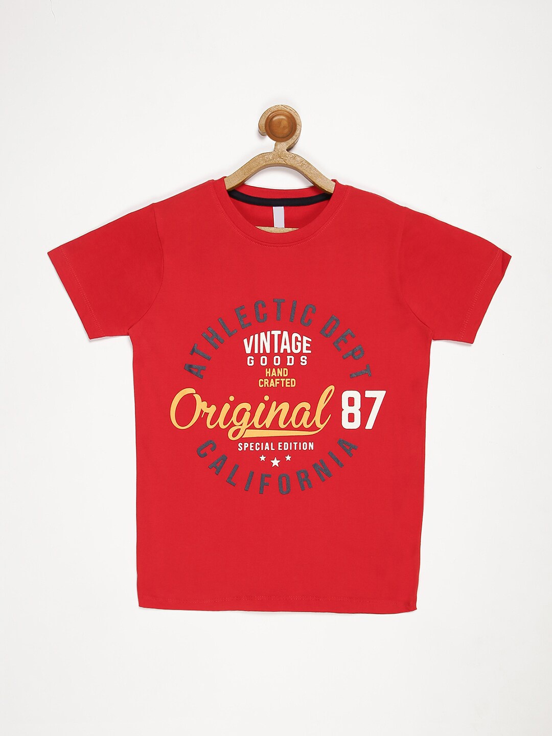 

V2 Value & Variety Boys Red Typography Printed T-shirt