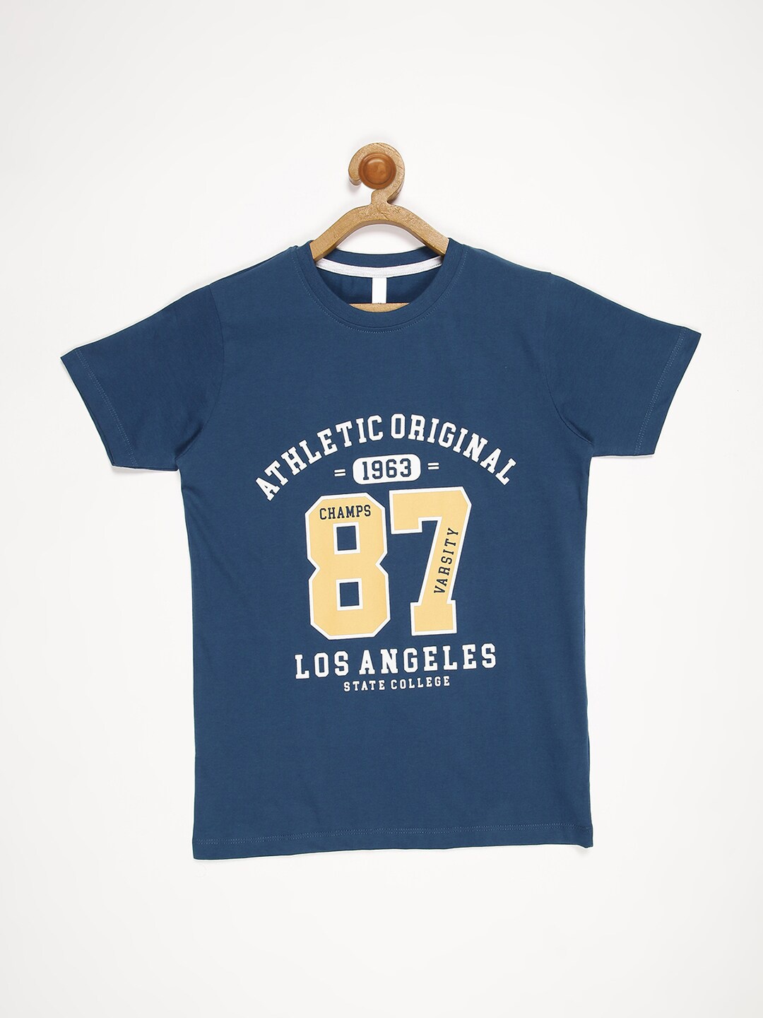 

V2 Value & Variety Boys Blue Typography Printed T-shirt