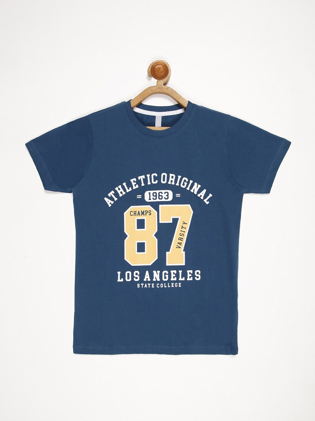 

V2 Value & Variety Boys Blue Typography Printed T-shirt