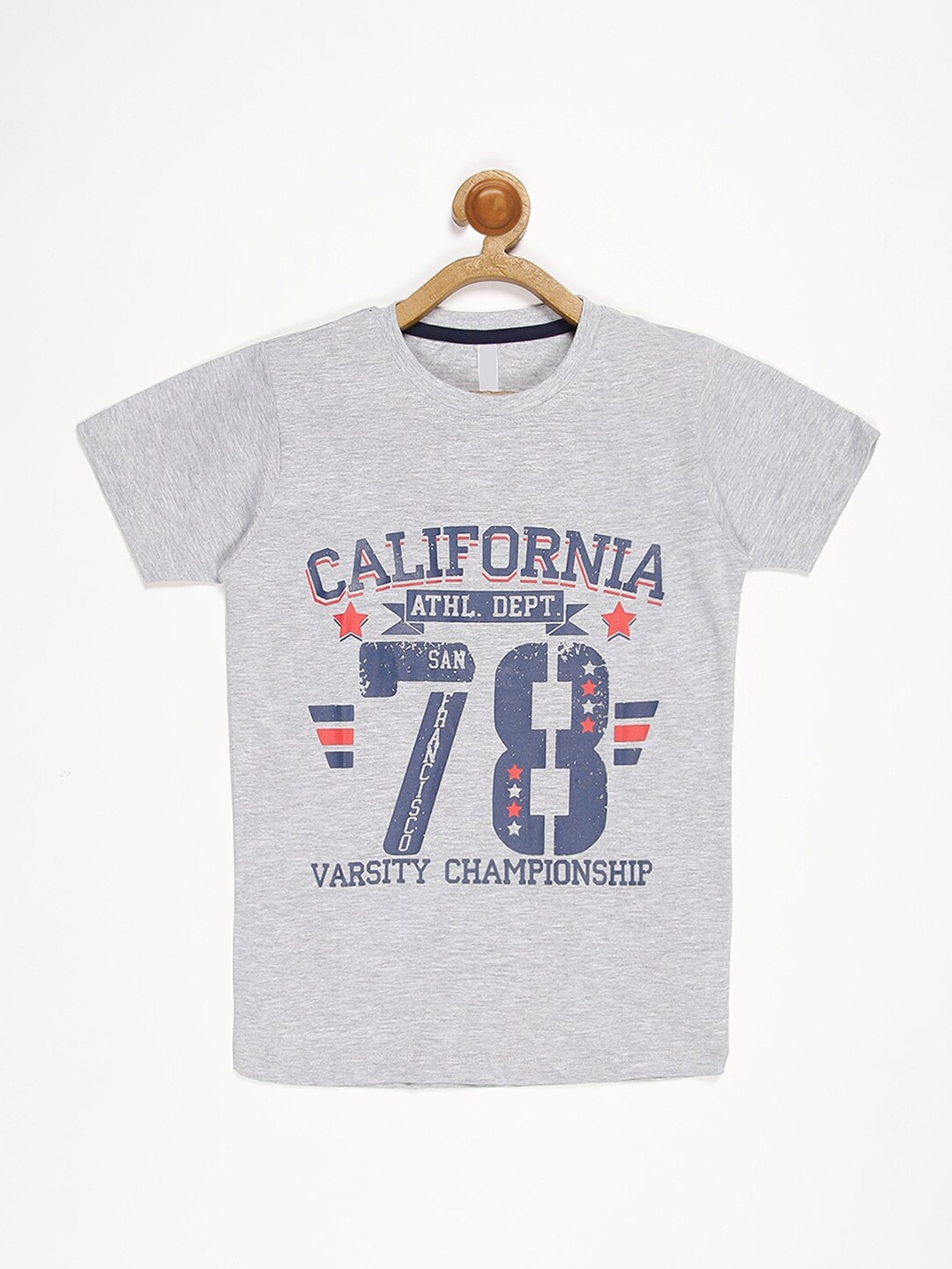 

V2 Value & Variety Boys Grey Varsity Printed T-shirt