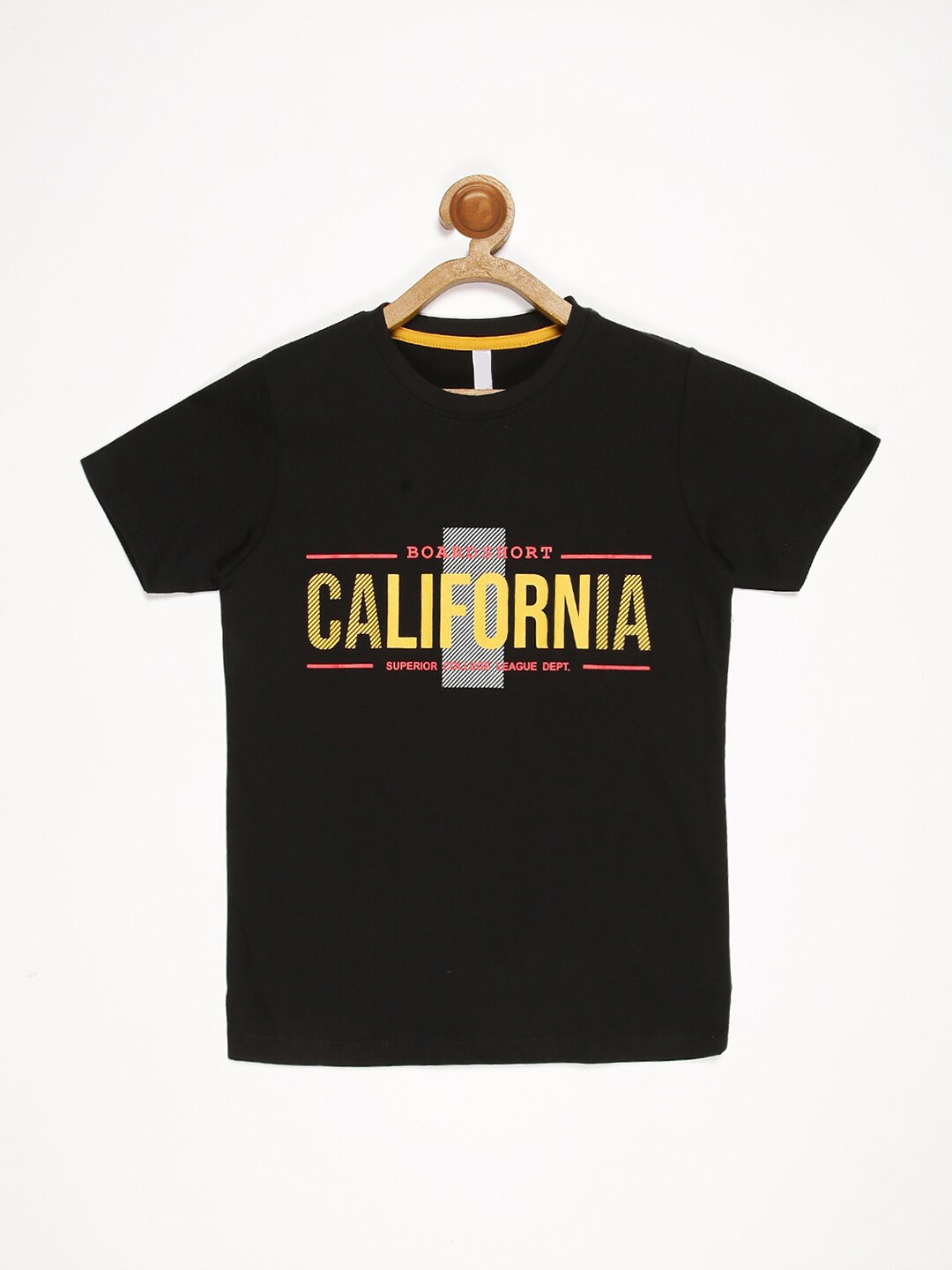 

V2 Value & Variety Boys Black Typography Printed T-shirt