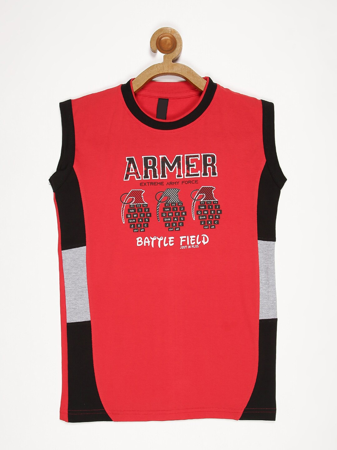 

V2 Value & Variety Boys Red Typography Printed T-shirt