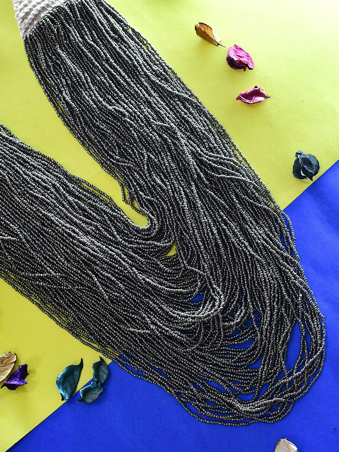 

Bamboo Tree Jewels Grey Afghan Necklace