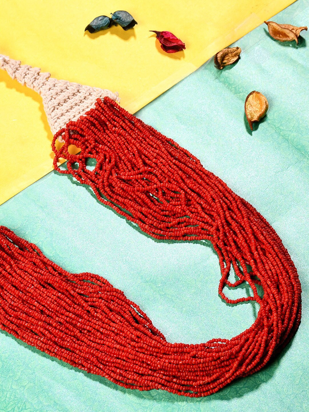

Bamboo Tree Jewels Red Afghan Necklace