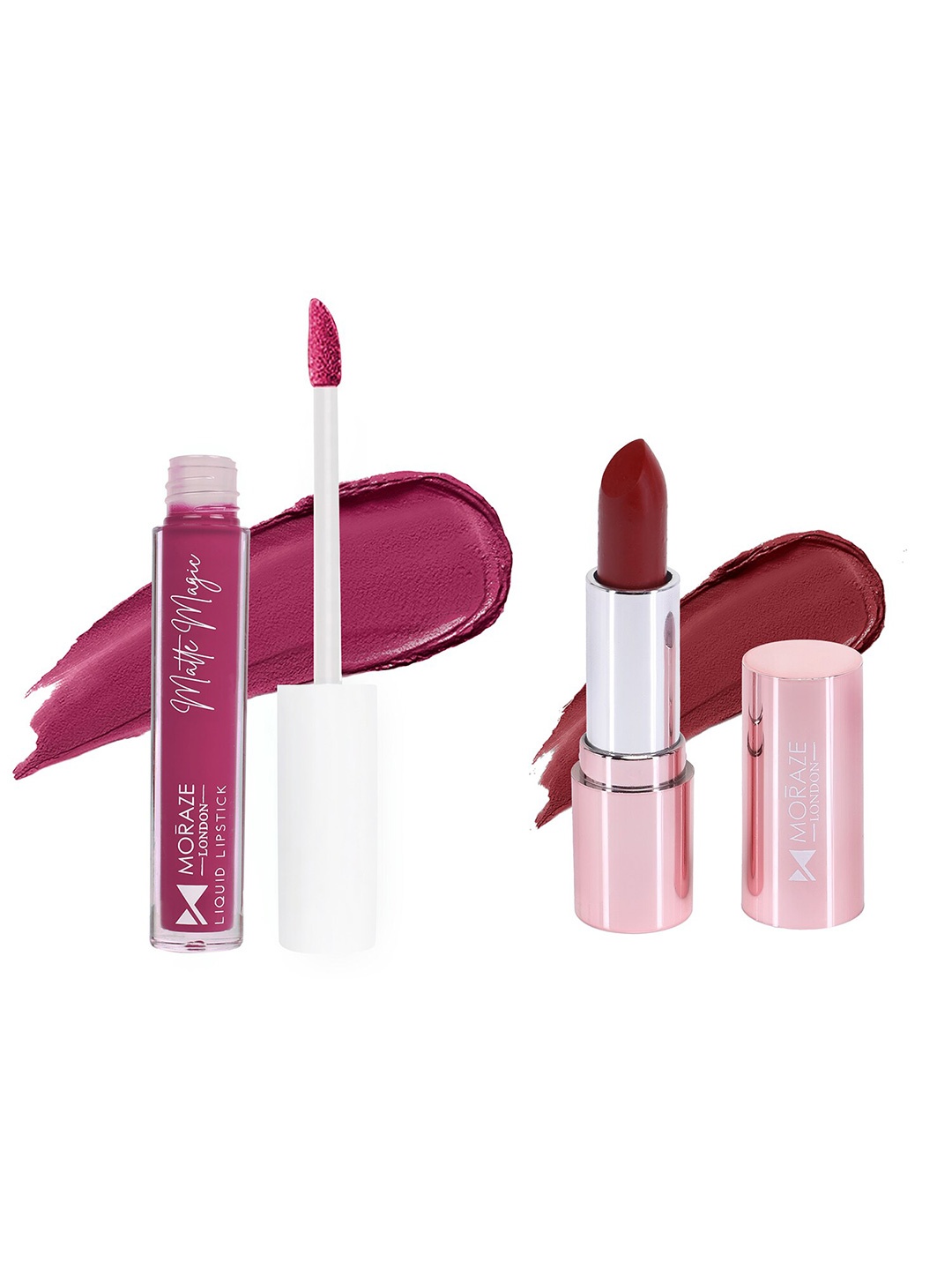 

Moraze Set Of 2 Stick & Liquid Lipstick-You Go Gurl & Everyday's Friday, Pink