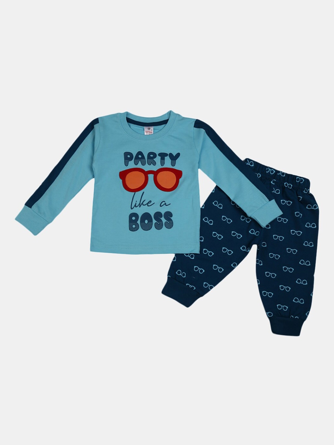 

V-Mart Unisex Kids Blue Cotton Clothing Set