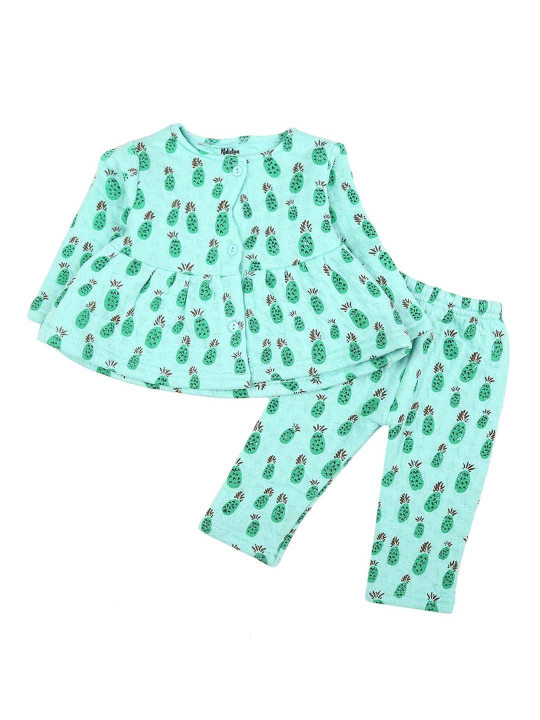 

V-Mart Kids Green & Brown Printed Clothing Set