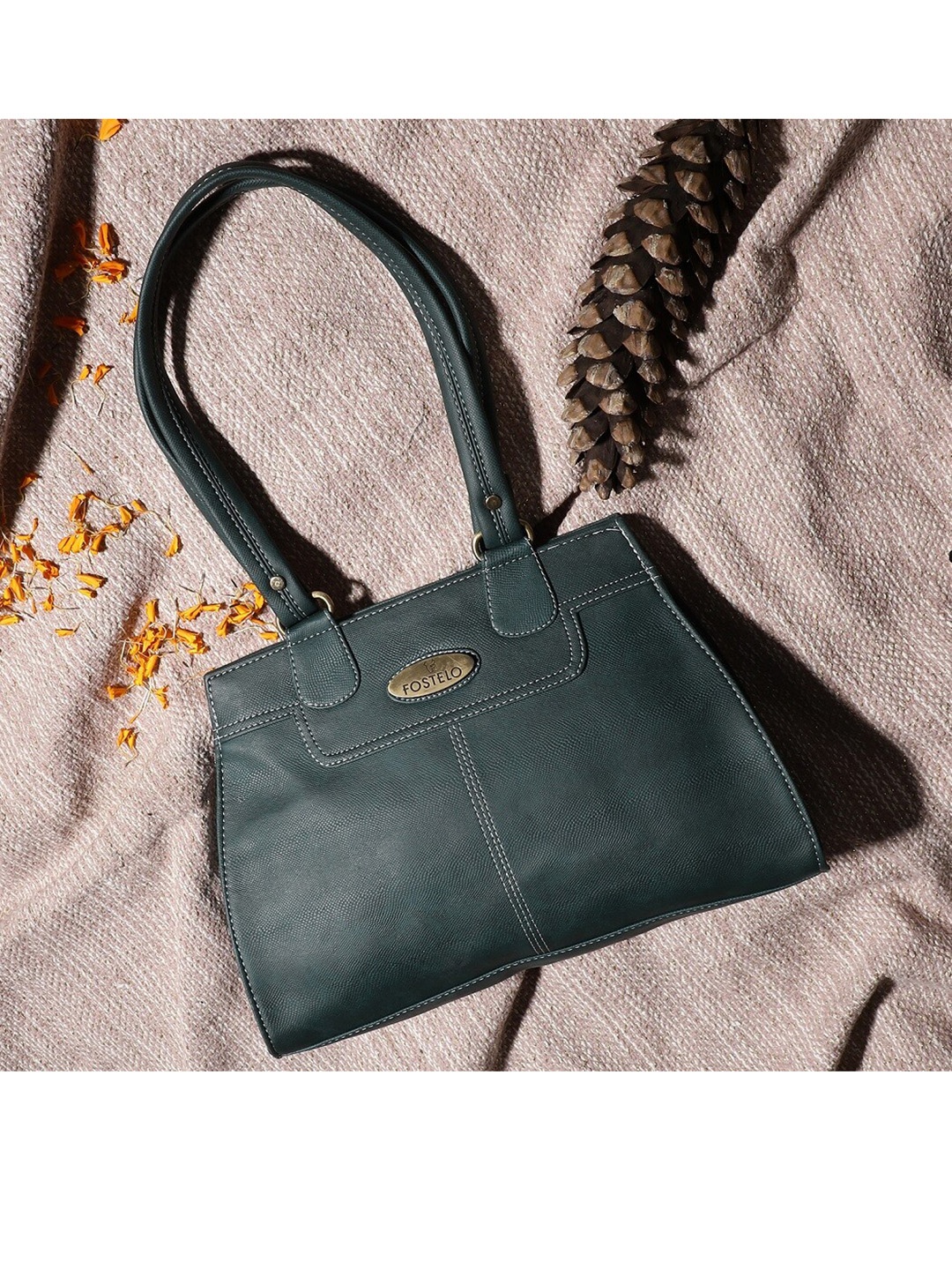 

Fostelo Green PU Structured Shoulder Bag