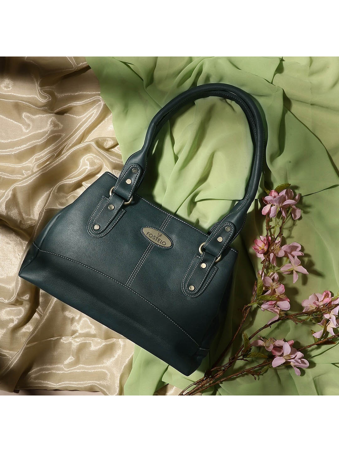 

Fostelo Blue PU Structured Handheld Bag