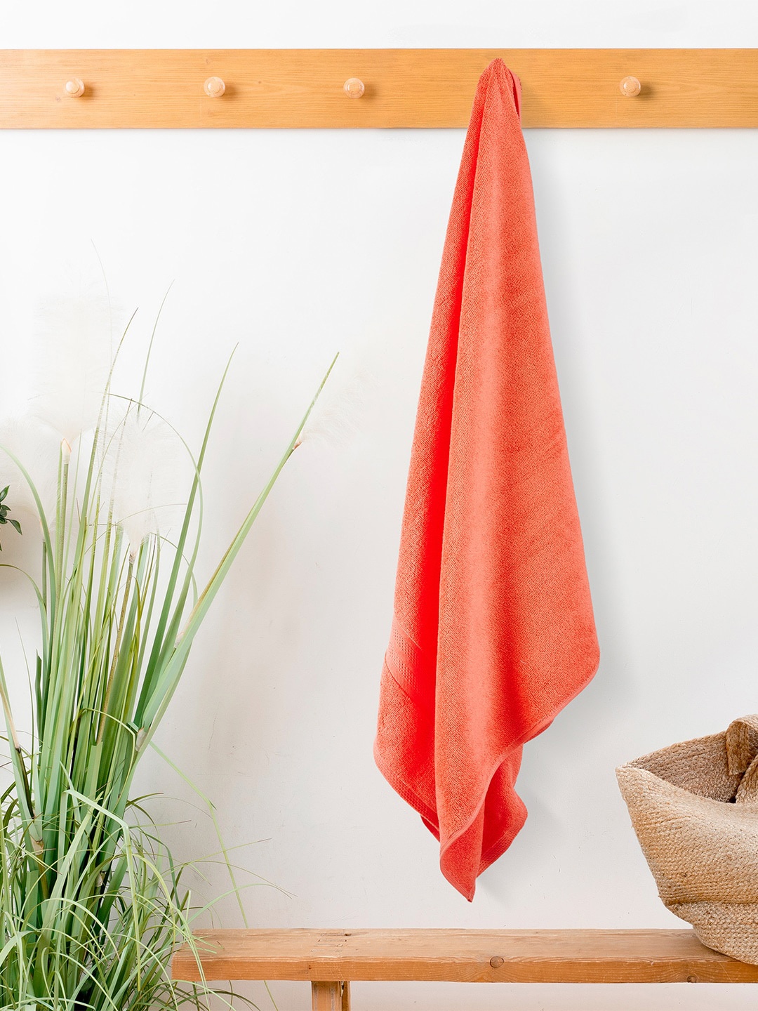 

Layers Orange-Colored Solid 400 GSM Pure Cotton Hand Towel
