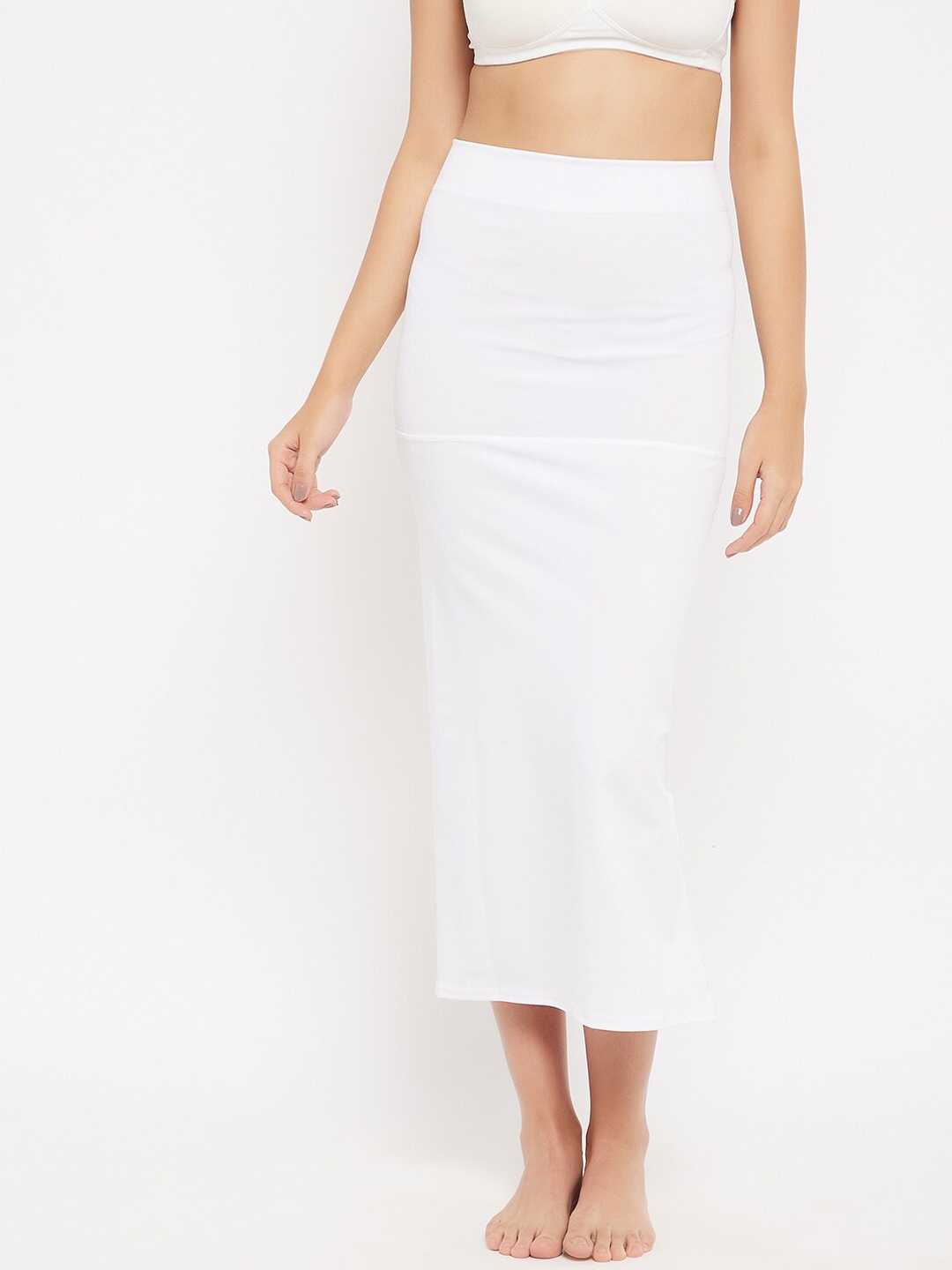 

SECRETS BY ZEROKAATA Women White Saree Shapewear