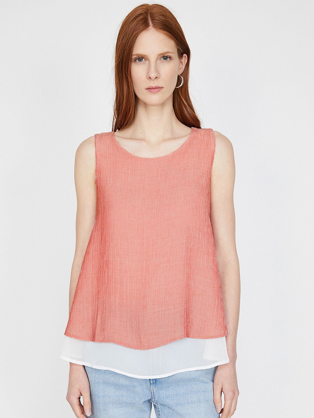 

Koton Pink Solid Regular Top