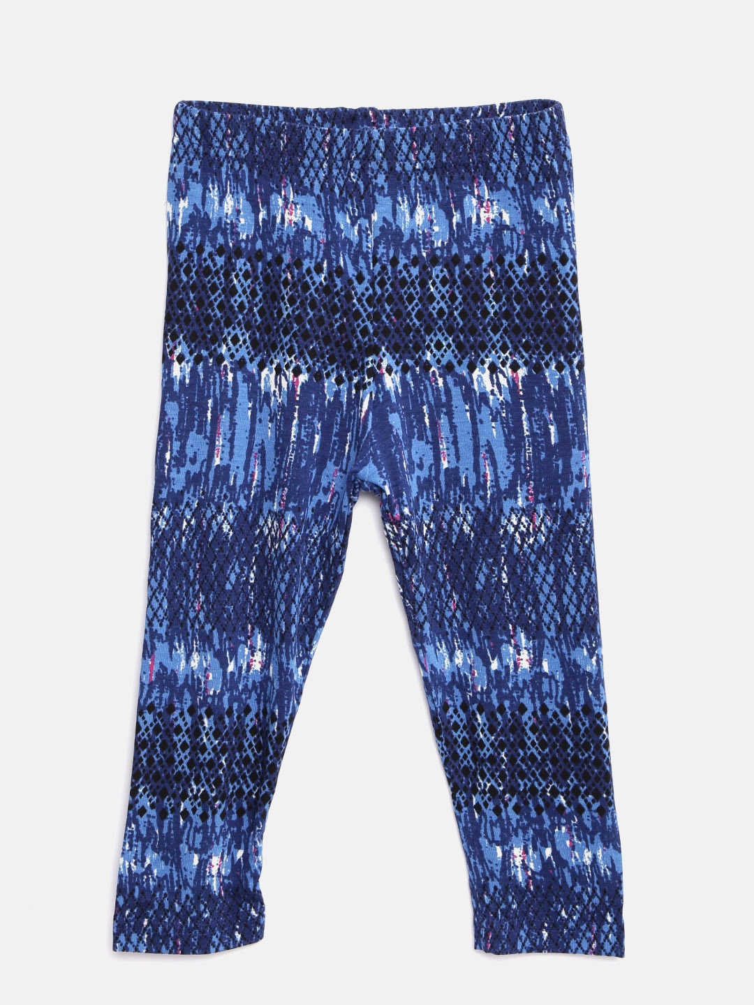 

Sera Girls Blue & Black Printed Leggings