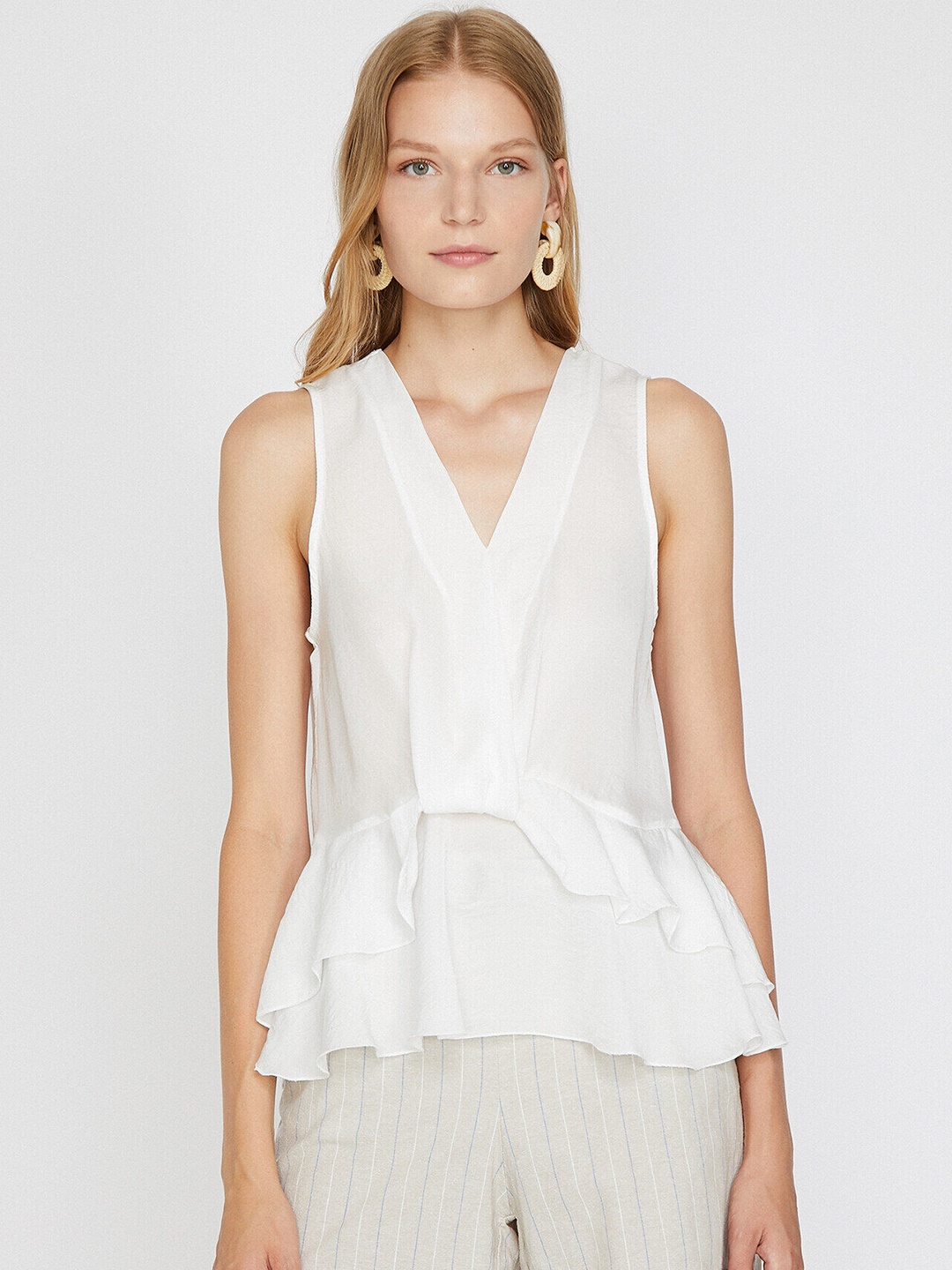 

Koton White Solid Top