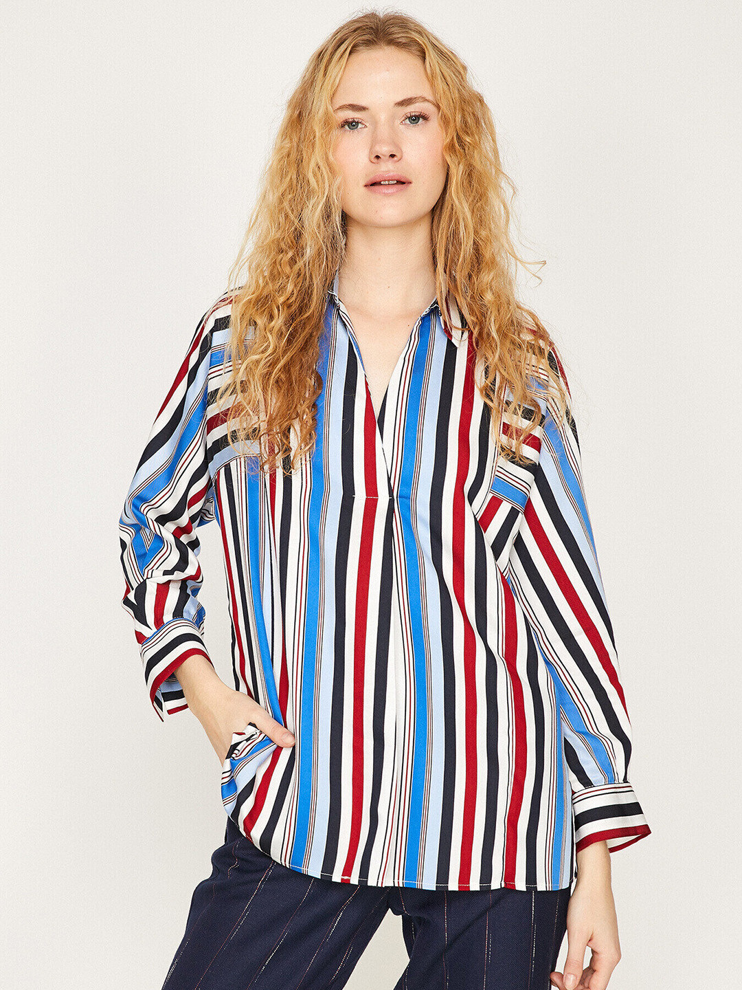 

Koton Blue & White Striped Top