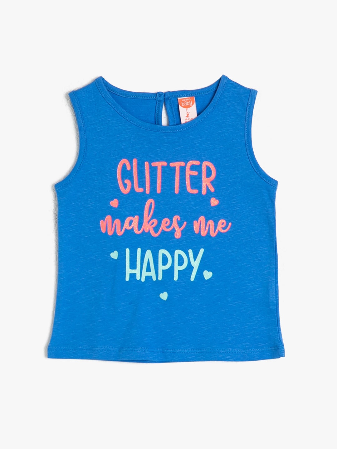 

Koton Girls Blue Printed Pure Cotton Top