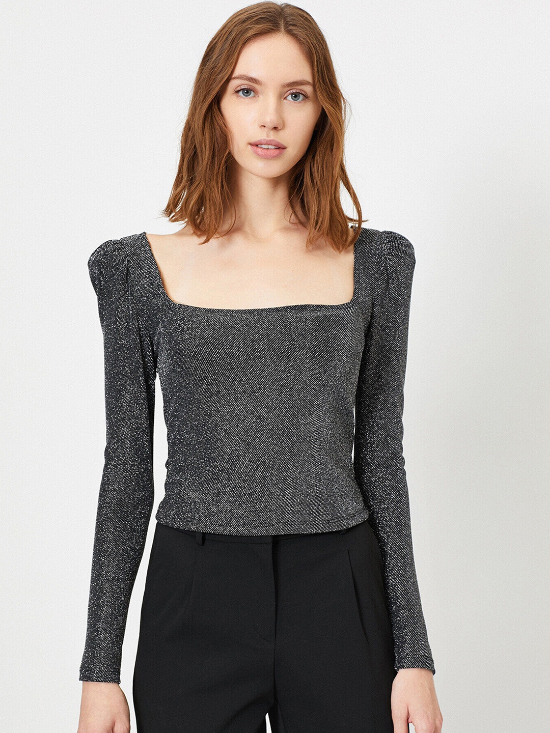 

Koton Black Shimmery Top