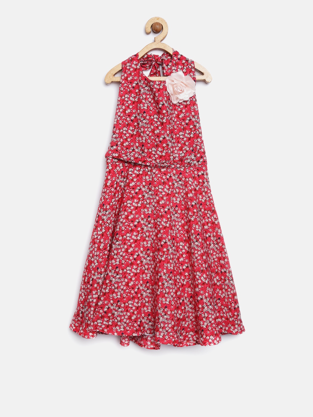 

Sera Girls Red Floral Print Fit & Flare Dress