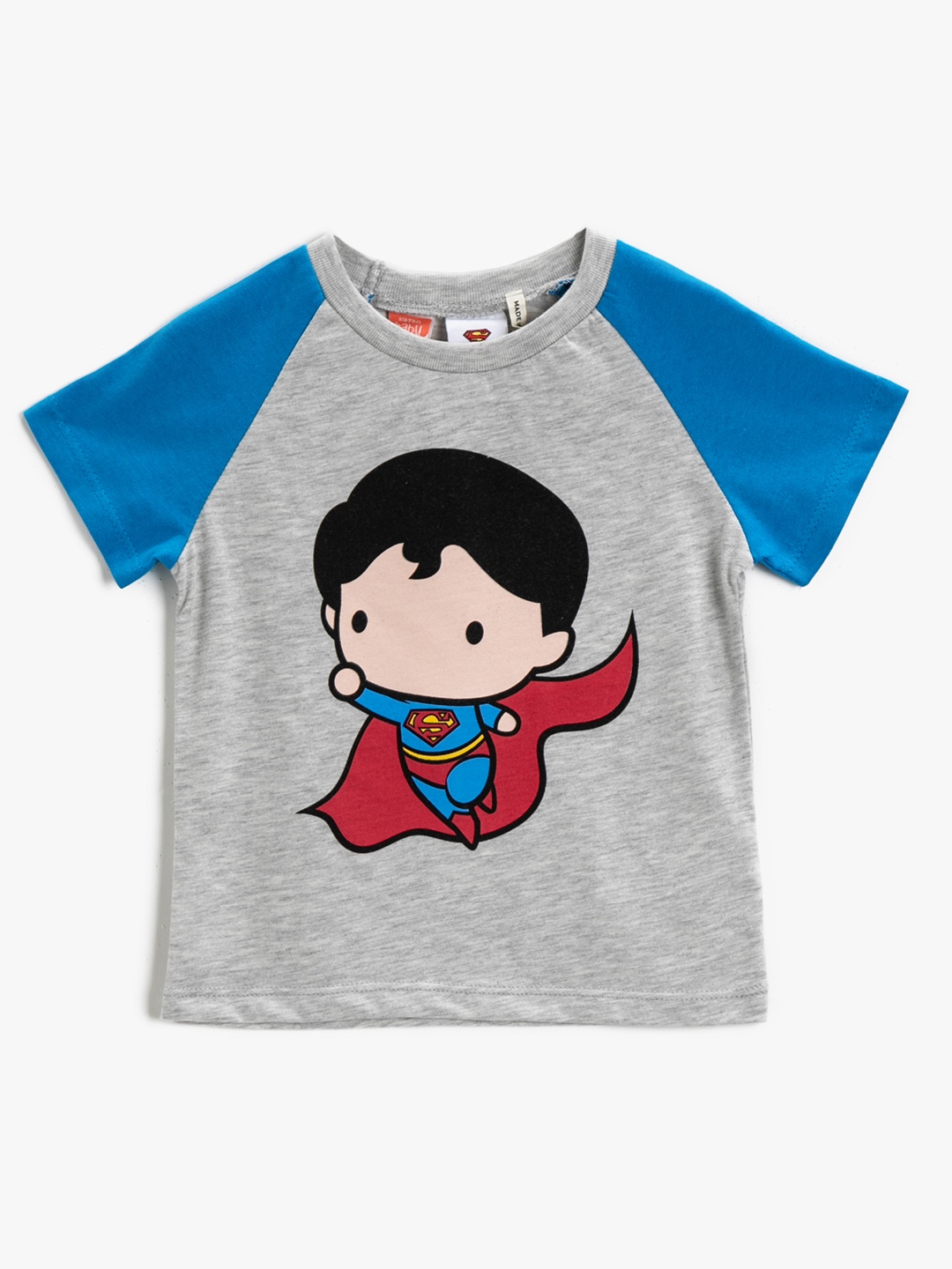 

Koton Boys Grey & Blue Superman Printed T-shirt