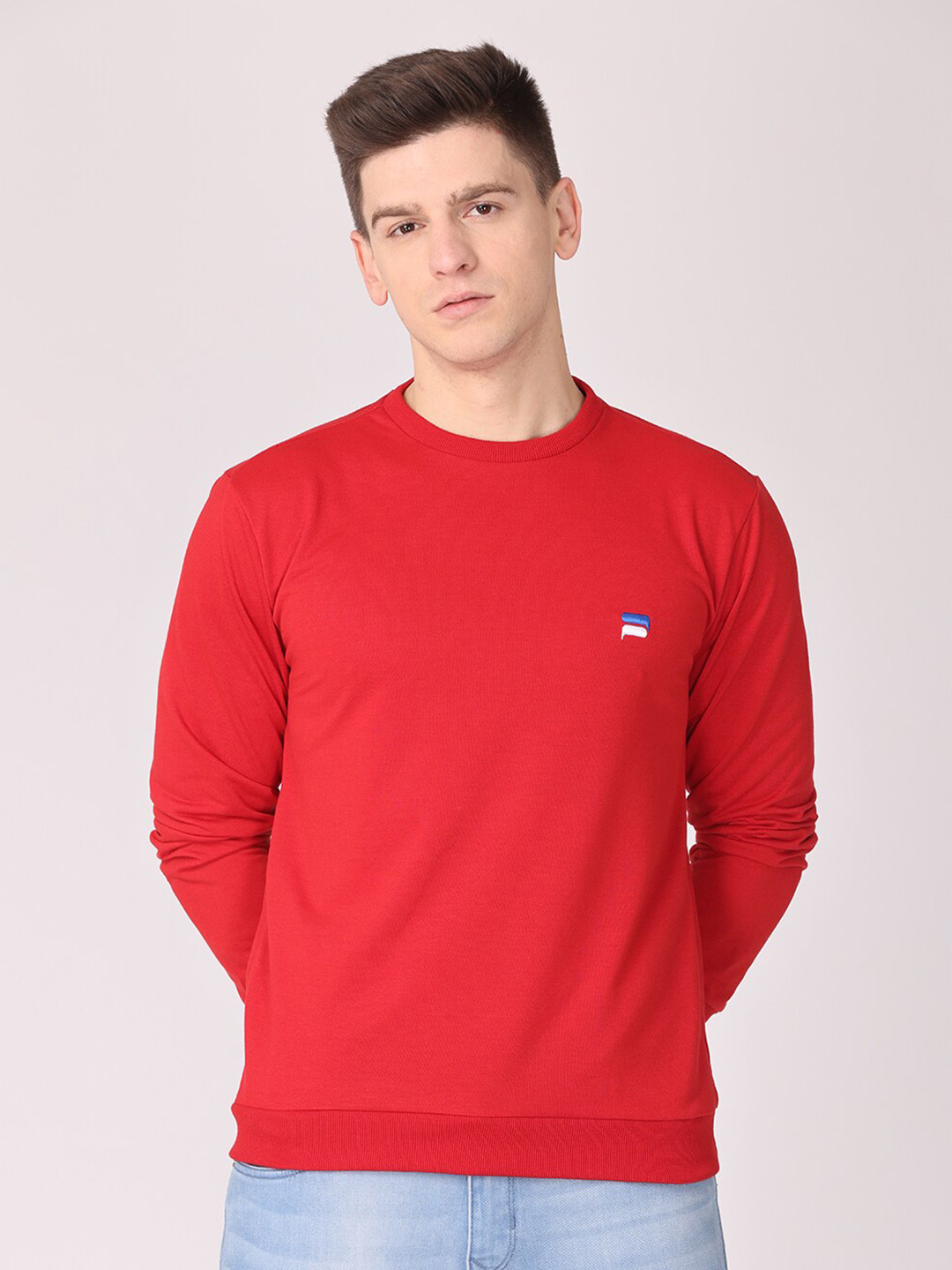

POLONIUM Men Red Sweatshirt