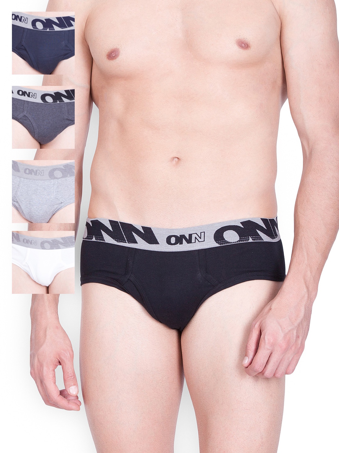 

ONN Men Pack of 5 Multicoloured Briefs 358, Multi