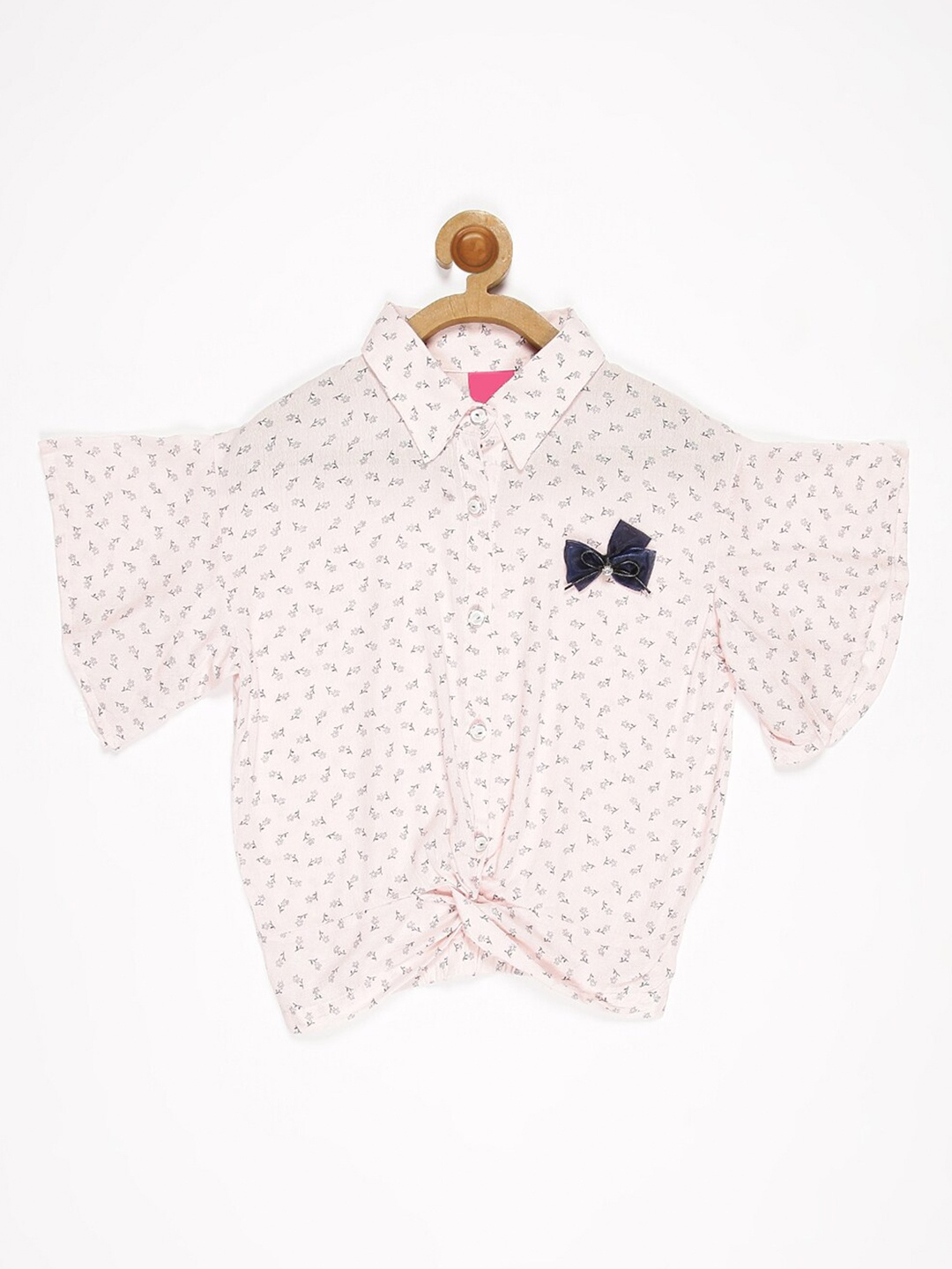 

V2 Value & Variety Girls Pink Floral Print Shirt Style Top
