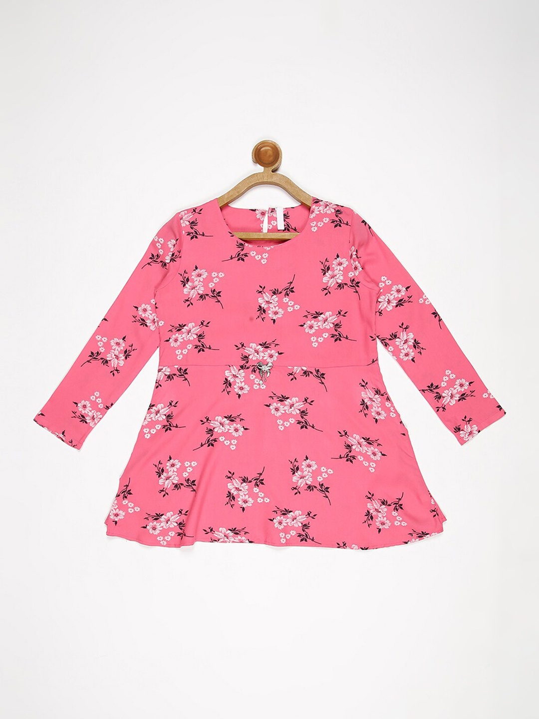 

V2 Value & Variety Pink Floral Print Blouson Top