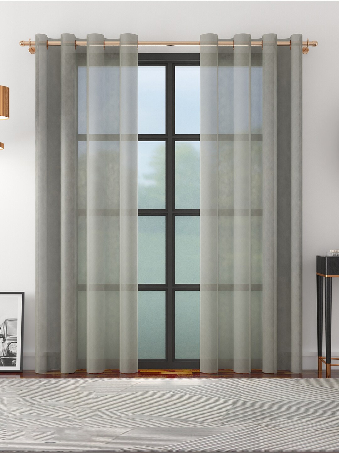 

HomeTown Grey Pack of 2 Door Curtain