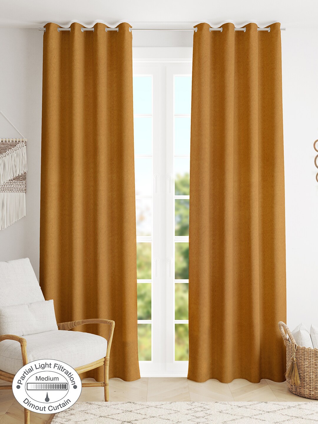 

HomeTown Mustard Solid Door Curtain