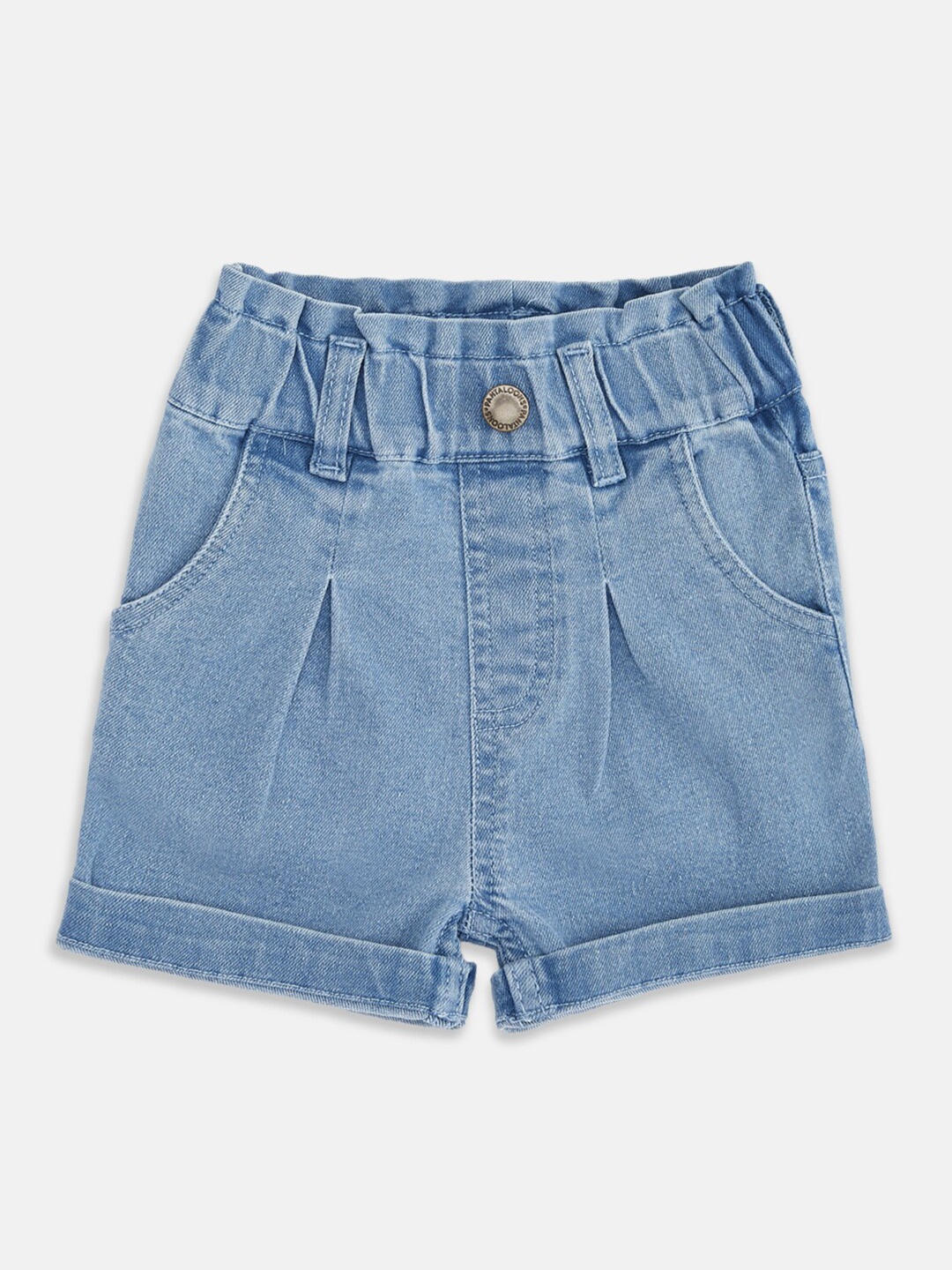 

Pantaloons Baby Girls Blue Denim Shorts