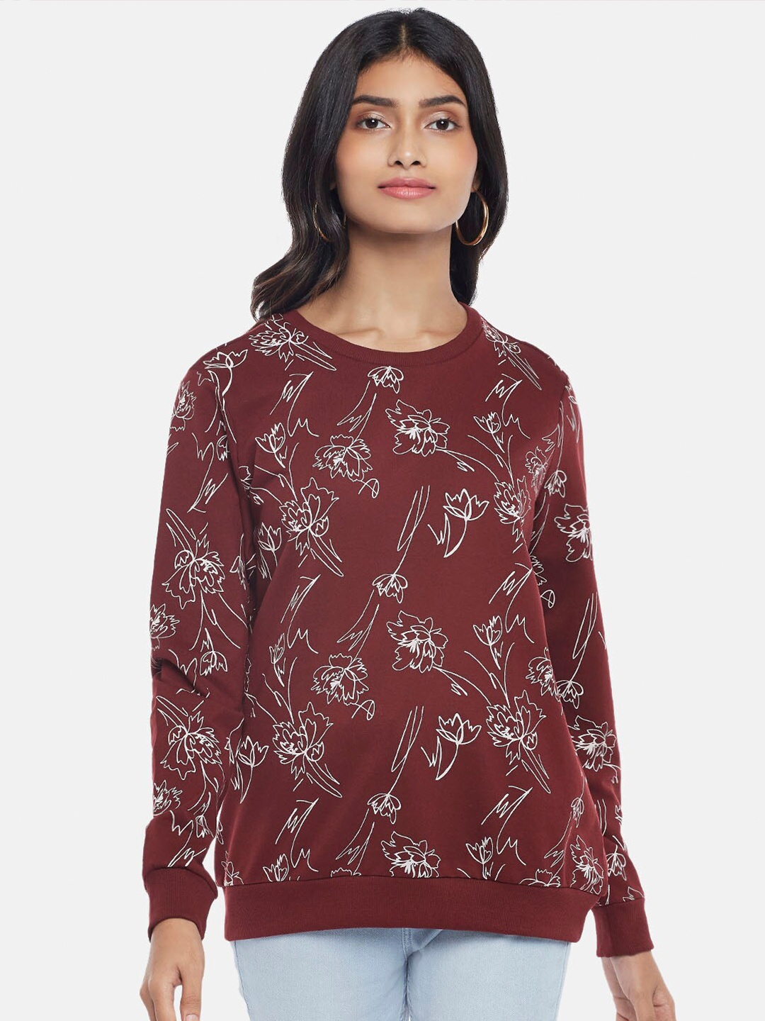 

Honey by Pantaloons Women Red Printed Sweatshirt