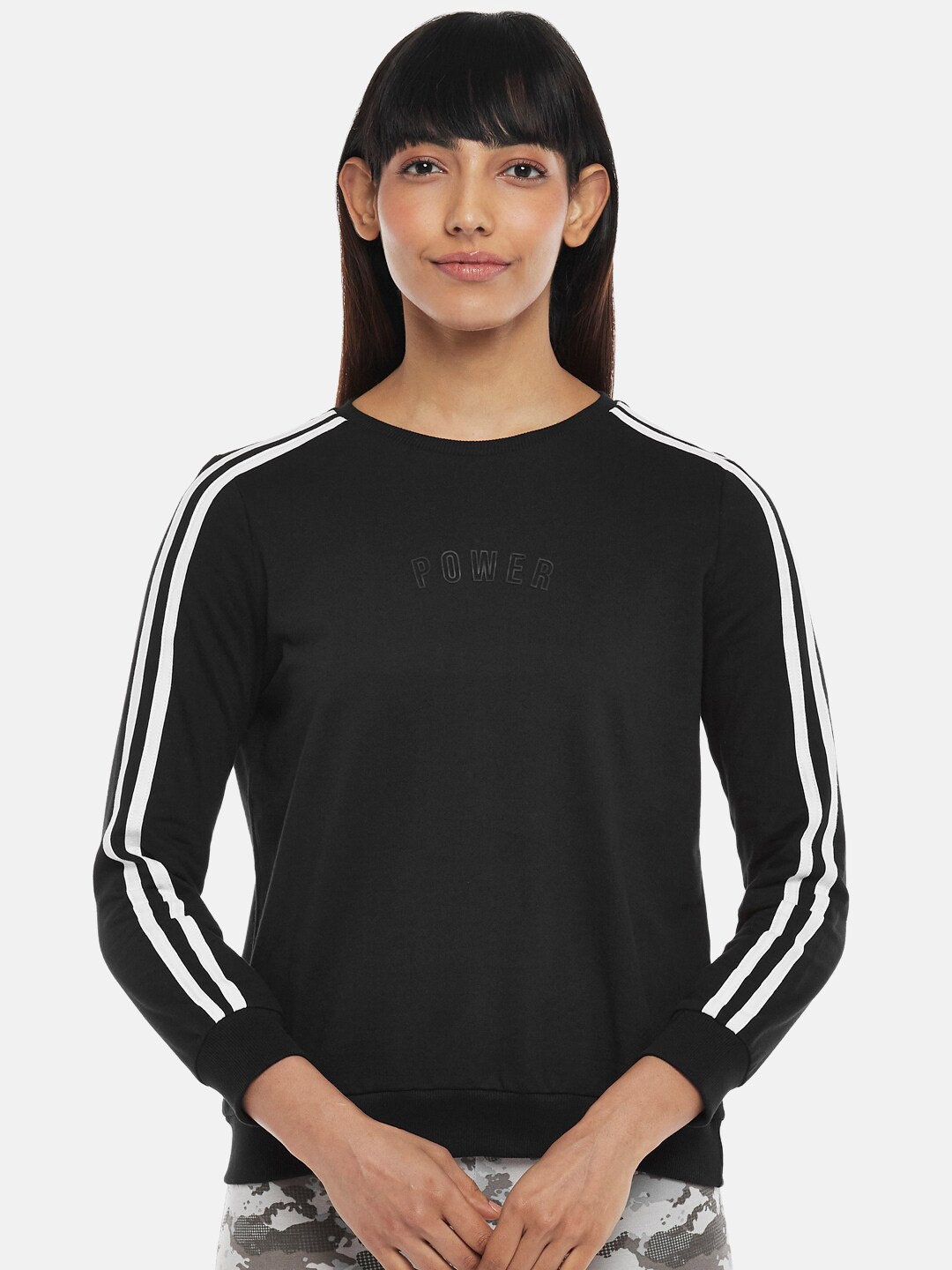 

Ajile by Pantaloons Women Black Sweatshirt