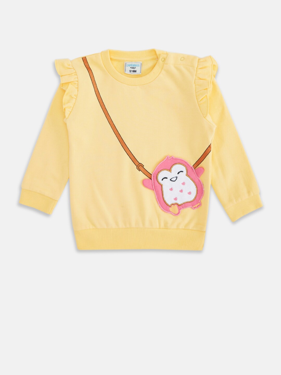 

Pantaloons Baby Girls Yellow Sweatshirt