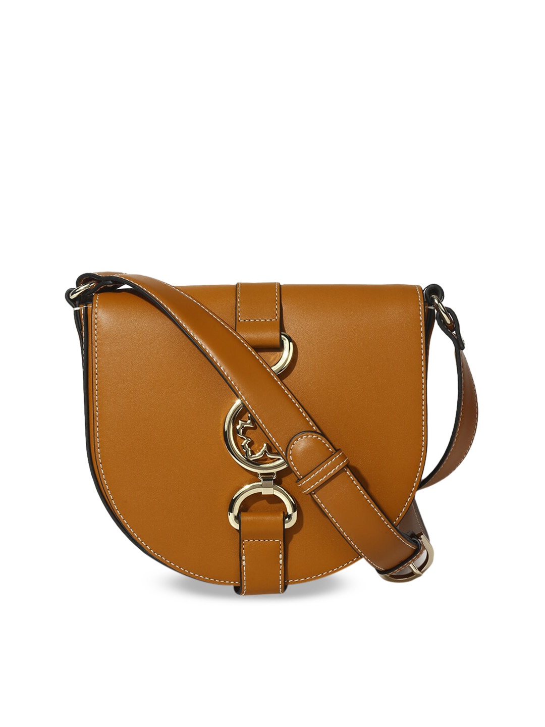 

Ted Baker Women Brown Leather Half Moon Sling Bag