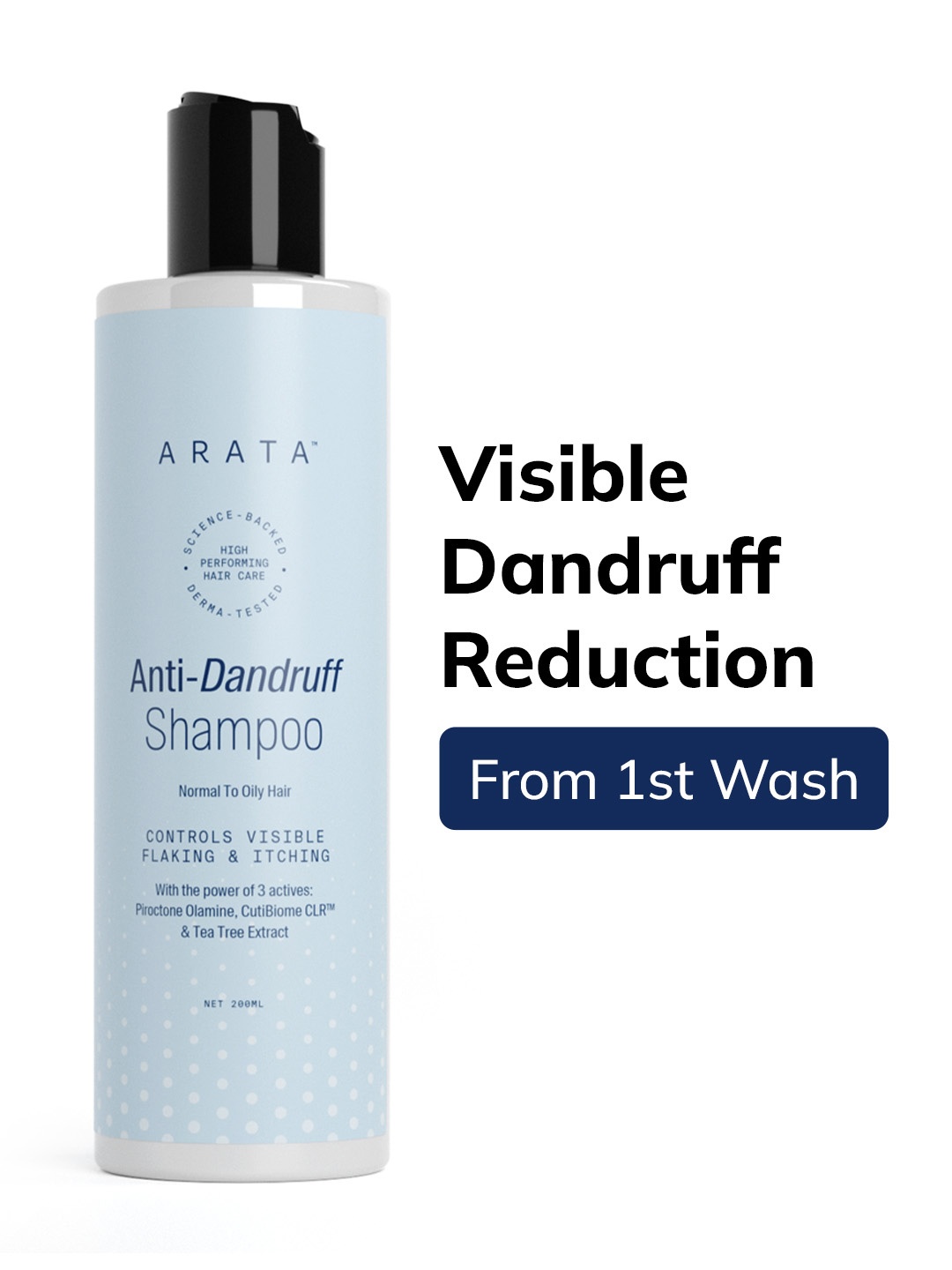 

ARATA Anti-Dandruff Shampoo for Normal to Oily Hair 200ml, Transparent