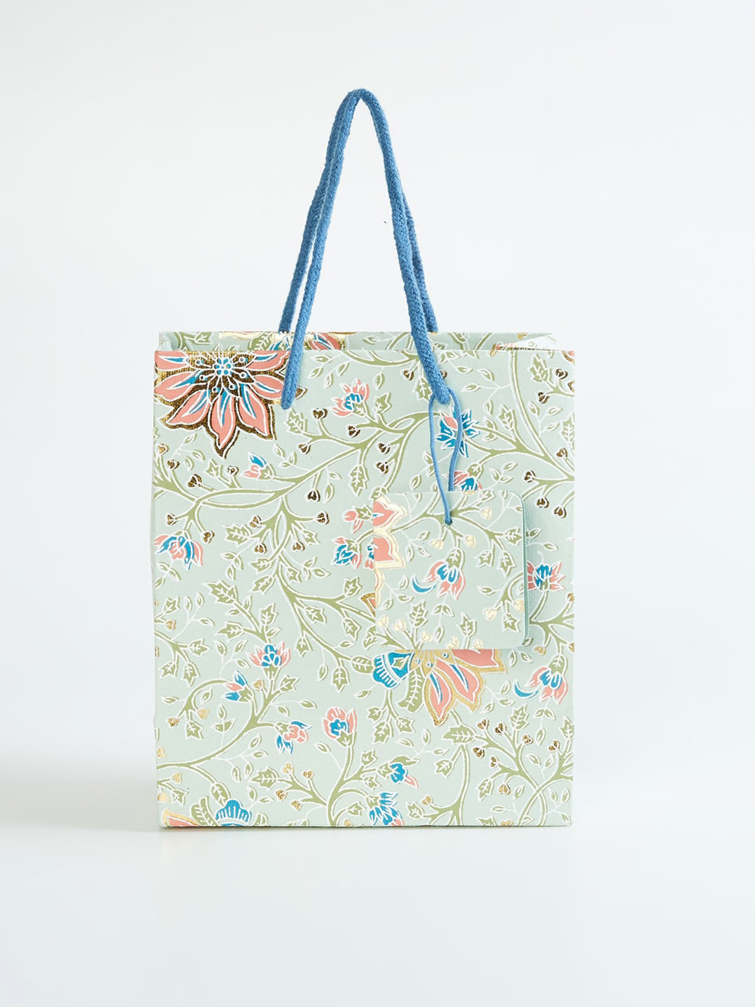 

Aero Multicolour Printed Paper Gift Bag With Tag, Multi