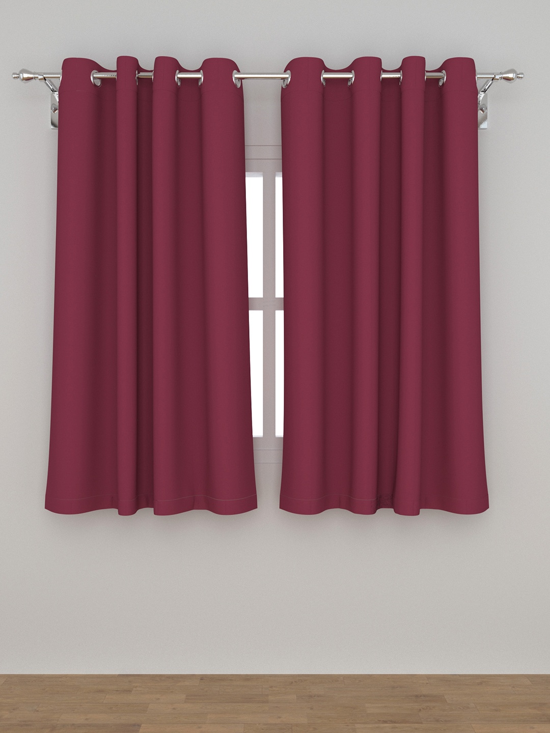 

Home Centre Maroon Set of 2 Window Curtain