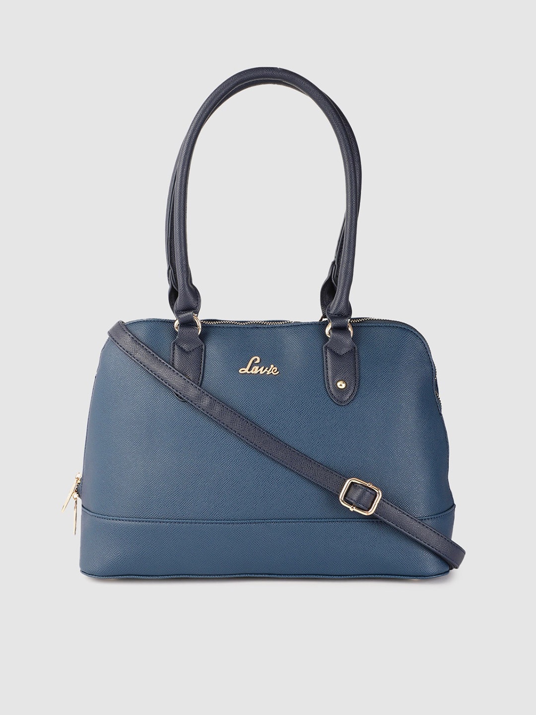 

Lavie Tonal Lara Dome Women Navy Satchel Handbag, Navy blue