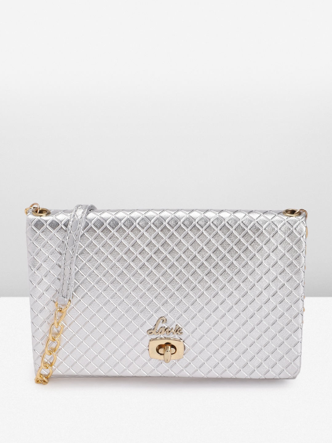 

Lavie Geometric Textured Structured Shoulder Bag, Silver