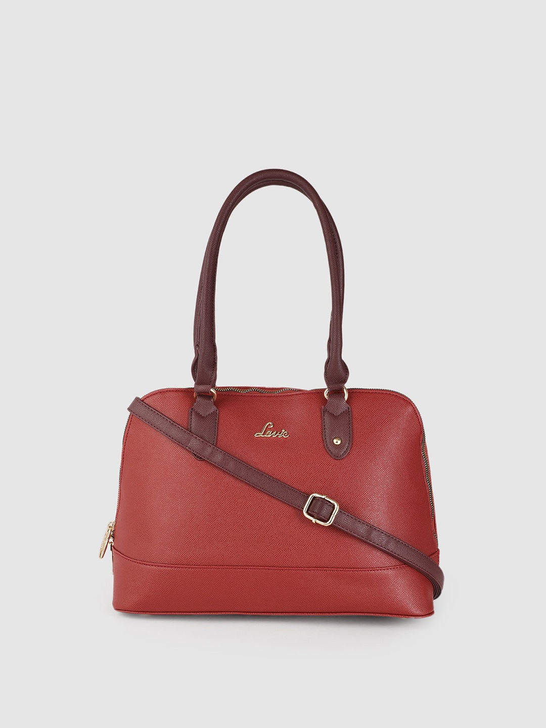 

Lavie Women Red Tonal Lara Dome Satchel Handbag, Maroon