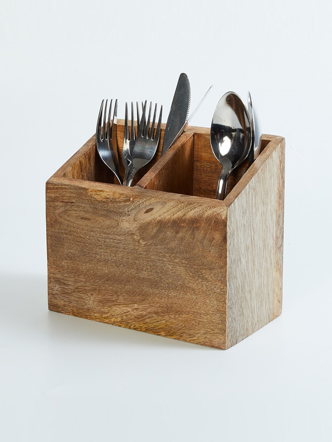 

Home Centre Brown Solid Wooden Utensil Holder