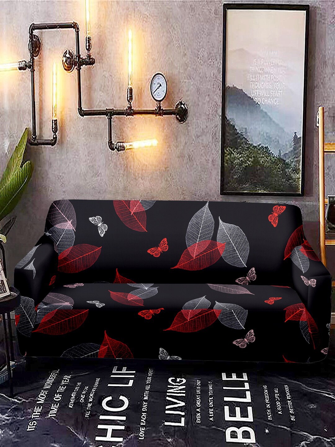 

Cortina Black & White Printed 2 Seater Sofa Cover