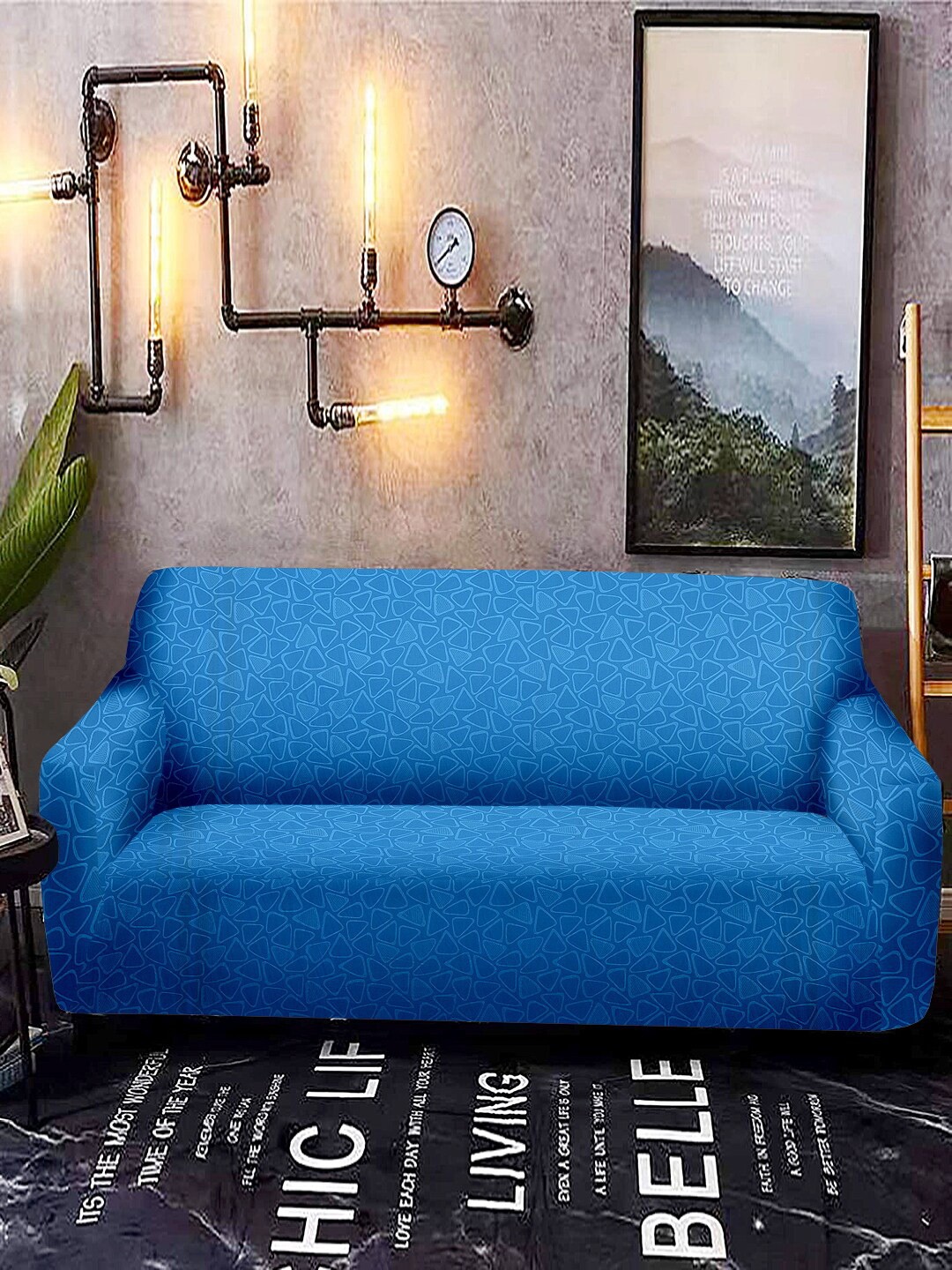 

Cortina Blue Printed 2 Seater Sofa Cover
