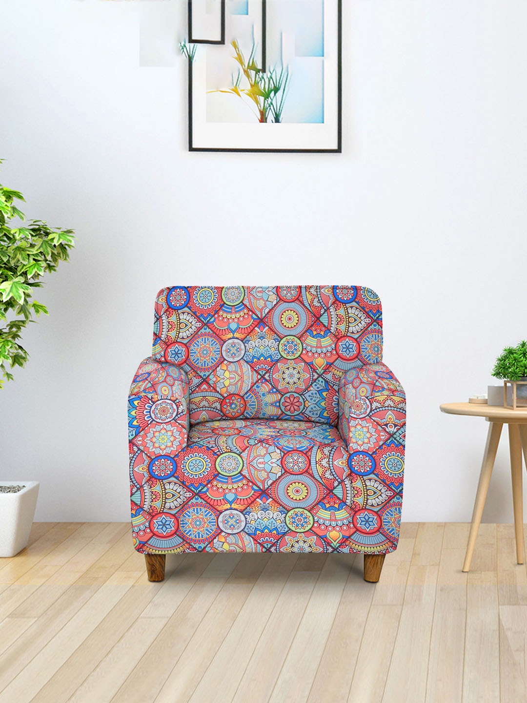 

Cortina Multi-Coloured Printed 1-Seater Sofa Cover