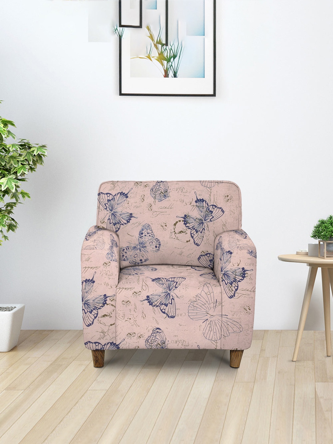 

Cortina Beige Printed 1-Seater Stretchable Non-Slip Sofa Slipcover